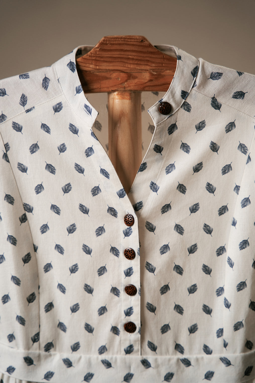 Linen Print Shirt Ladies