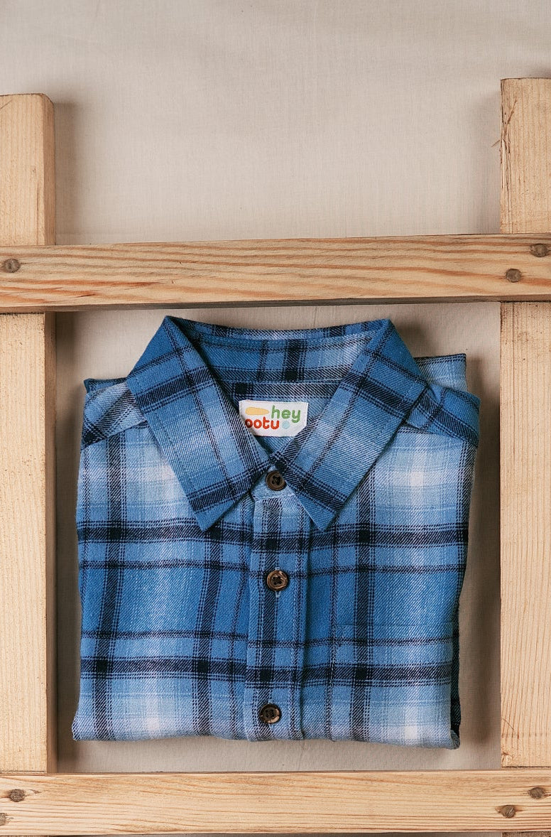 Flannel Blue Shirt Boys